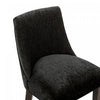 Beever Modern Chenille Wood Upholstered Barstool in Black | Tabouret de bar moderne Beever en bois et chenille, revetement noir