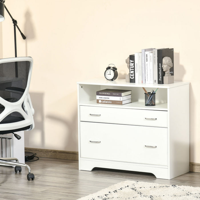 Vinsetto 2 Drawers File Cabinet With Hanging Rail