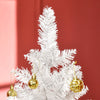 HOMCOM 5 Foot Artificial Christmas Tree with Metal Base Pink and White