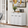 HOMCOM Sideboard Buffet Cabinet with Drawer and Adjustable Shelves, White