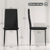 HOMCOM Dining Chairs, Set of 6, Linen Upholstered Accent Chairs, Back