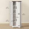 HOMCOM 72" Pantry Cabinet, Kitchen Storage Cabinet for Dining Room, White