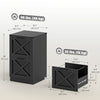 HOMCOM 2 Drawer File Cabinet, Filing Cabinet Fits Letter/A4 Size, Black