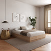 Nordika Milano Platform Queen Bed - Natural Blonde Oak|Grand lit plateforme Milano Nordika - chêne blond naturel