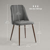 HOMCOM Dining Chairs Set of 4, Velvet Accent Chair, Dark Grey