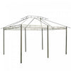Outsunny 13'l X 10'w X 8.7'h Patio Gazebo Outdoor 2-tiers Garden Canopy Yard Sunshade Shelter With C|Outsunny 10 'x 13' Gazebo D'exterieur A Toit Souple Avec Rideaux, Tonnelle A Cadre En Acier A 2 Nive
