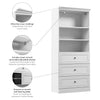 Bestar Versatile 36 W Closet Organizer with Drawers - White|Organisateur de garde-robe Versatile de Bestar de 36 po (L) avec tiroirs - blanc