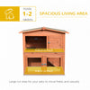 Pawhut 2 Tier Rabbit Hutch Guinea Pig Hutch Ferret Cage With Ramp Slide Out Tray For Indoor Outdoor |Pawhut 101,6 Cm Clapier En Bois Cage A Volaille Habitats Pour Petits Animaux Avec Enclos