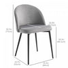 HOMCOM Dining Chairs Set of 2, Mid-Back Velvet-touch Upholstery Side Chair