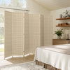 HOMCOM 6 Ft 6 Panel Room Divider, Folding Bamboo Privacy Screens, Natural