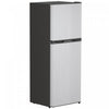 HOMCOM Mini Fridge with Freezer 4.6 Cu.Ft 2 Door Small Refrigerator Silver