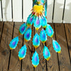 Outsunny Peacock Garden Statue, 32.7" Standing Steel Lawn Ornament