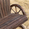 Outsunny Garden Bench, Carbonised Finish