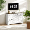HOMCOM Sideboard Buffet Cabinet, Kitchen Cabinet with 2 Drawers, White