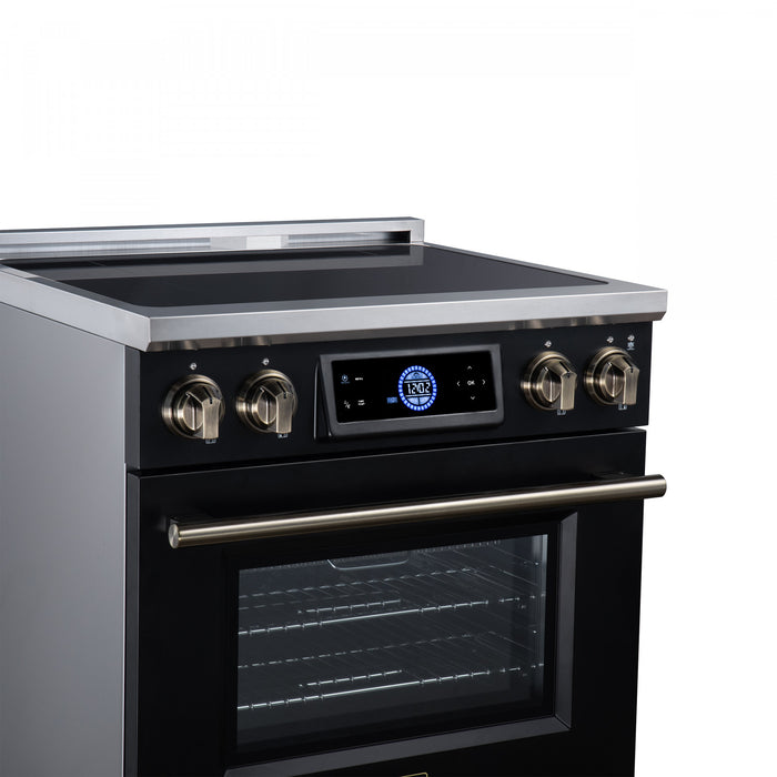 Forno Maximus 30 Inch Induction Range, Black, 4.32 cu.ft. - FFSIN0968-30BLK Electric Range