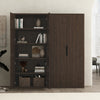 Rivington Modern 38" Bookcase Cabinet in Walnut - Set of 2 | Armoire bibliotheque moderne Rivington 38" en noyer - Lot de 2