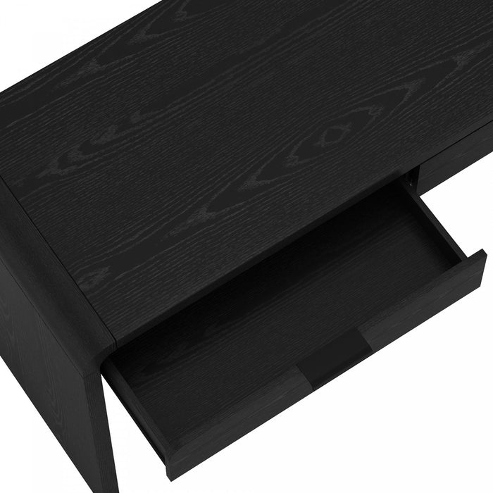 Grace Modern 54\" Office Desk in Black (2-Drawer)