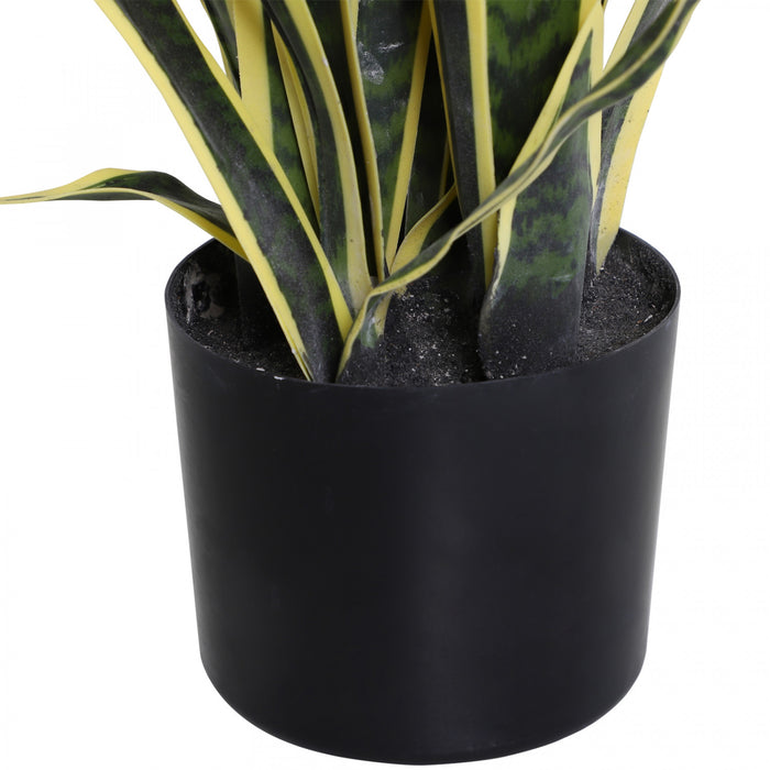 Outsunny 30\" Artificial Snake Plant, Artificial Tree with 21 Leaves in Pot
