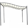 Outsunny 10'x10' Steel Gazebo Canopy Patio Outdoor Portable Sun Shelter Door Porch Cover Cream White|Outsunny 10'x10' Gazebo En Acier Auvent Patio Exterieur Portable Abri Soleil Porte Porche Couverture
