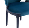 Kara Modern Wood Upholstered Dining Chair in Blue - Set of 4 | Chaise de salle a manger moderne en bois Kara avec revetement bleu - Lot de 4