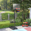 Soozier 4.4-10ft Portable Basketball Hoop with Wheels and 44.5" Backboard