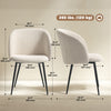 HOMCOM Dining Chairs Set of 2, Upholstered Kitchen Chairs with Backrest