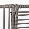 Outsunny Rattan Outdoor Planter With Trellis, Raised Garden Bed, Grey