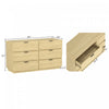 Chrystie Contemporary Modern 2-Piece Dresser and Nightstand in Natural | Commode contemporaine moderne 2 pieces Chrystie et table de chevet en bois naturel