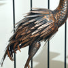 Outsunny Garden Statue Heron, Standing Lawn Sculpture Silver Tone