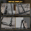 Outsunny Foldable Hammock Stand, 2-in-1 Hammock Chair Stand Only, Black