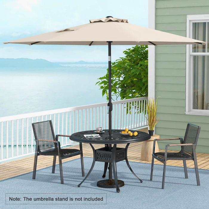 Costway 10ft Patio Umbrella Outdoor W/ 59 LBS Heavy-Duty Round Umbrella Stand