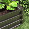 Outsunny Set Of 2 Raised Garden Bed, Steel Planters For Outdoor Plants, Elevated Planter Box, Easy-t|Outsunny Ensemble De 2 Lits De Jardin Sureleves, Jardinieres En Acier Pour Plantes D'exterieur, Jard