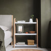 Umbra Modern Bellwood 3-Shelf Bookcase - White and Natural|Bibliothèque moderne Bellwood de Umbra à 3 tablettes - blanche et naturelle