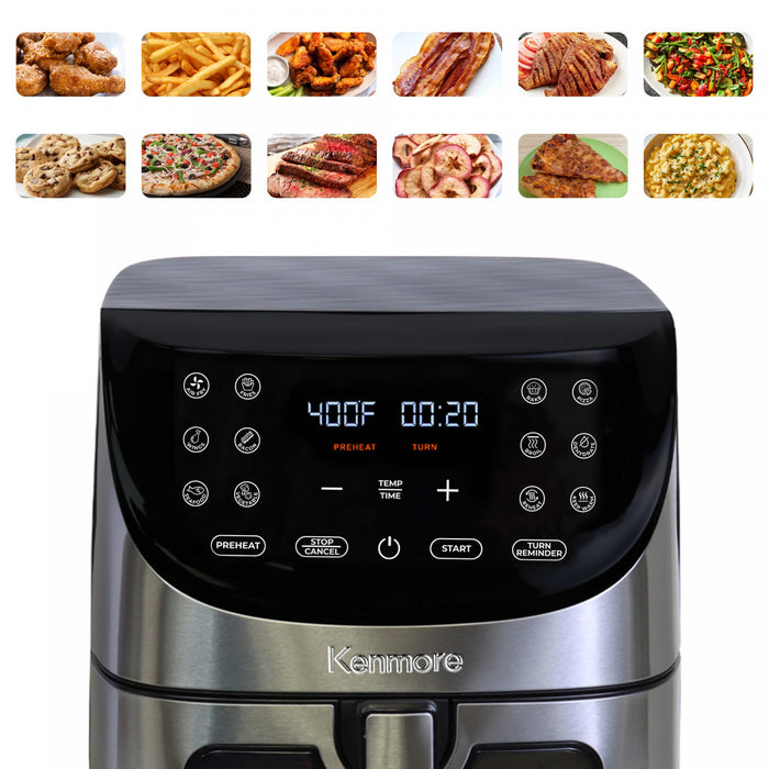 Kenmore 8 Qt Digital Air Fryer, 12 Presets