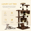 Pawhut 52" Cat Tree Tower, Large Cat Condo Furniture Multi-level Activity Center With Scratching Pos|Pawhut Arbre A Chat 137,2 Cm Grande Maison De Jeu Pour Chaton Centre D'activites A Plusieurs Niveaux