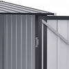 Outsunny 3.3' X 3.4' Lean-to Garden Storage Shed, Outdoor Galvanized Steel Tool House With Lockable |Outsunny 3.3' X 3.4' Abri De Jardin Remise Pour Outils Cabanon Porte Verrouillable Avec Loquet Toit
