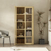 Rivington Modern 38" Bookcase Cabinet in Natural Oak | Armoire bibliotheque moderne Rivington 38" en chene naturel