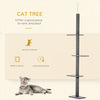 Pawhut 100" Floor To Ceiling Cat Tree W/ 3 Perches Activity Center For Kittens Cat Tower Furniture, |Pawhut 100" Arbre A Chat Du Sol Au Plafond Avec 3 Perchoirs Centre D'activites Pour Chatons Cat Towe