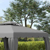 Outsunny 9.8' X 9.8' Gazebo Replacement Canopy, Gazebo Top Cover With Double Vented Roof For Garden |Outsunny Auvent De Rechange Pour Tonnelle 9.8' X 9.8', Couverture Superieure De Tonnelle Avec Toit D