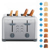 Kenmore 4-Slice Toaster with Dual Controls Stainless Steel - KKTSDC4SS|Grille-pain Kenmore à 4 tranches avec deux panneaux de commande, acier inoxydable - KKTSDC4SS