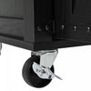 Elton 53.5" Engineered Wood Kitchen Carts With Power Outlet And Storage - Black | Chariot De Cuisine Elton 53,5" En Bois Reconstitue Avec Prise Electrique Et Rangement - Noir