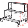 Costway 3 Tier Outdoor Metal Plant Stand Flower Planter Garden Display Shelf Rack