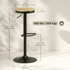 HOMCOM Wooden Bar Stools Set of 2 Adjustable Swivel Barstools Natural Black