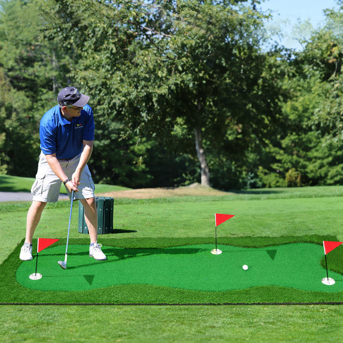 Costway 10 X 3.3 Ft Golf Putting Green Professional Golf Training Mat With 2 Golf Balls