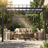 Outsunny 9.5x10 ft Louvered Pergola with PC Roof, Aluminium Pergola Gazebo