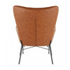 LumiSource Izzy 2-Piece Faux Leather Industrial Accent Lounge Chair and Ottoman - Camel|Fauteuil long d’appoint industriel Izzy 2 pièces en similicuir avec pouf - chameau