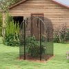 Outsunny 4' X 4' Plant Protection Tent Crop Cage With Door, Black|Outsunny Cage De Culture, Tente De Protection Des Plantes De 4' X 4', Noir