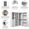 Bestar Pur 83 W Walk-In Closet Organizer - White|Organisateur de pièce-penderie Pur de Bestar de 83 po (L) - blanc