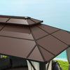 Outsunny 10' X 13' Hardtop Gazebo With Polycarbonate Roof, Aluminum Frame
