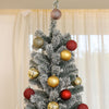 HOMCOM 6ft Pencil Artificial Christmas Tree w/ Remote, Flocked Xmas Tree